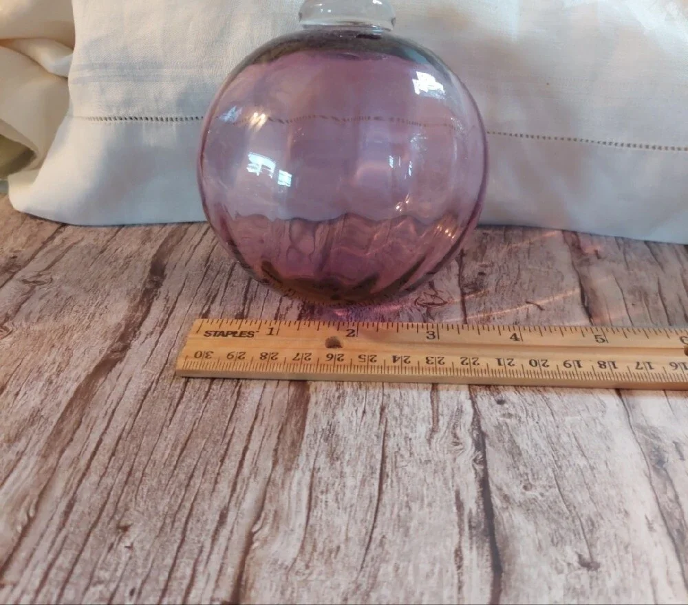 Hand-Blown Glass Holiday Ornament/ Friendship Ball- Purple